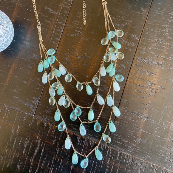 Gold Tear Drop Necklace - Picture 2 of 3